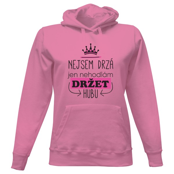 Dámská mikina s kapucí s potiskem Drzá holka