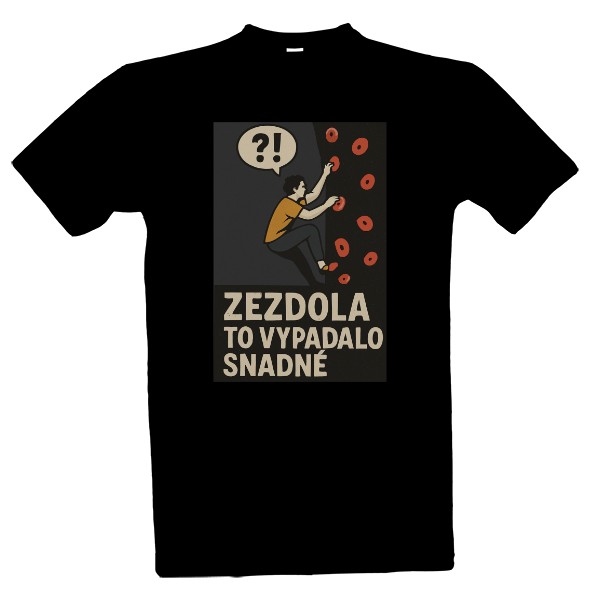 Horolezec, boulder, ze zdola to vypadalo jasně 